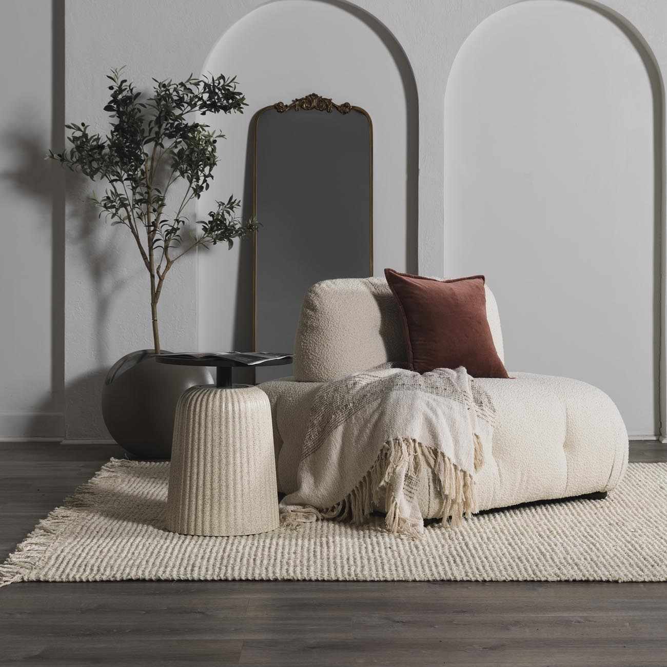 Aloka Bleached Jute Rug