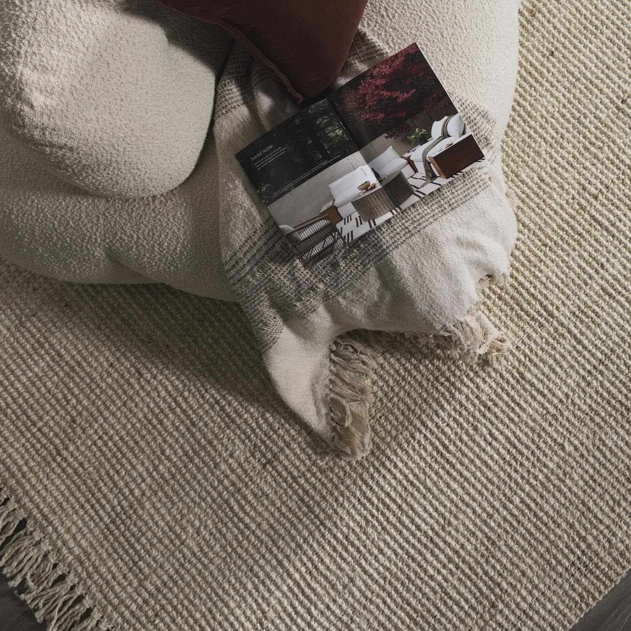 Aloka Bleached Jute Rug