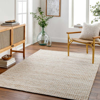 Cream Jute-Wool Blend Rug