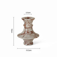 Calacatta Red Marble Fluted and Seed Vase