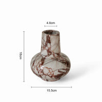 Calacatta Red Marble Fluted and Seed Vase