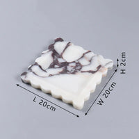 Calacatta Scalloped Marble Tray