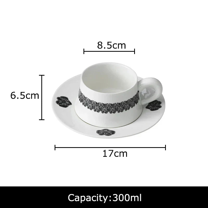 Midnight Bloom Cup & Saucer Set