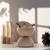 Travertine Sphere Incense Burner
