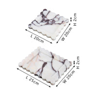 Calacatta Scalloped Marble Tray