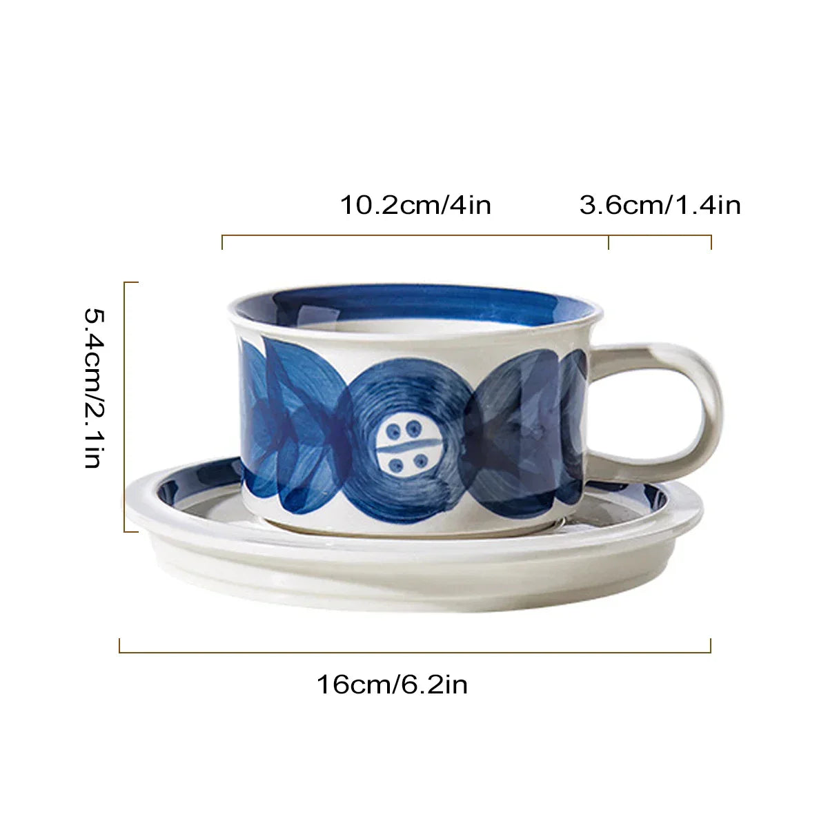 Ceramic Espresso Cup with Saucer