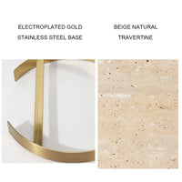 Travertine Marble Tray with Metal Frame