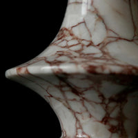 Calacatta Red Marble Fluted and Seed Vase