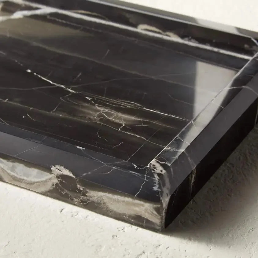 Nero Marquina Marble Tray