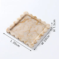 Calacatta Scalloped Marble Tray