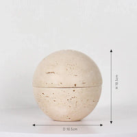 Travertine Sphere Incense Burner