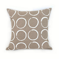 Circles Pillow Cover - Beige