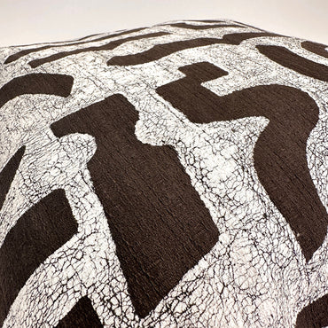 Brown + White Pillow Cover