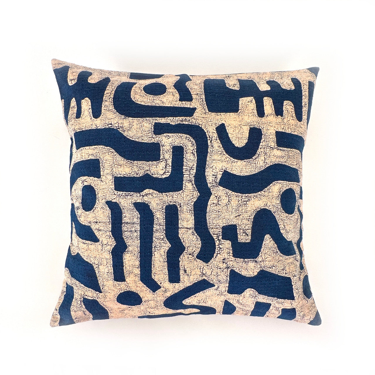 Navy Blue + Rosy Beige Pillow Cover