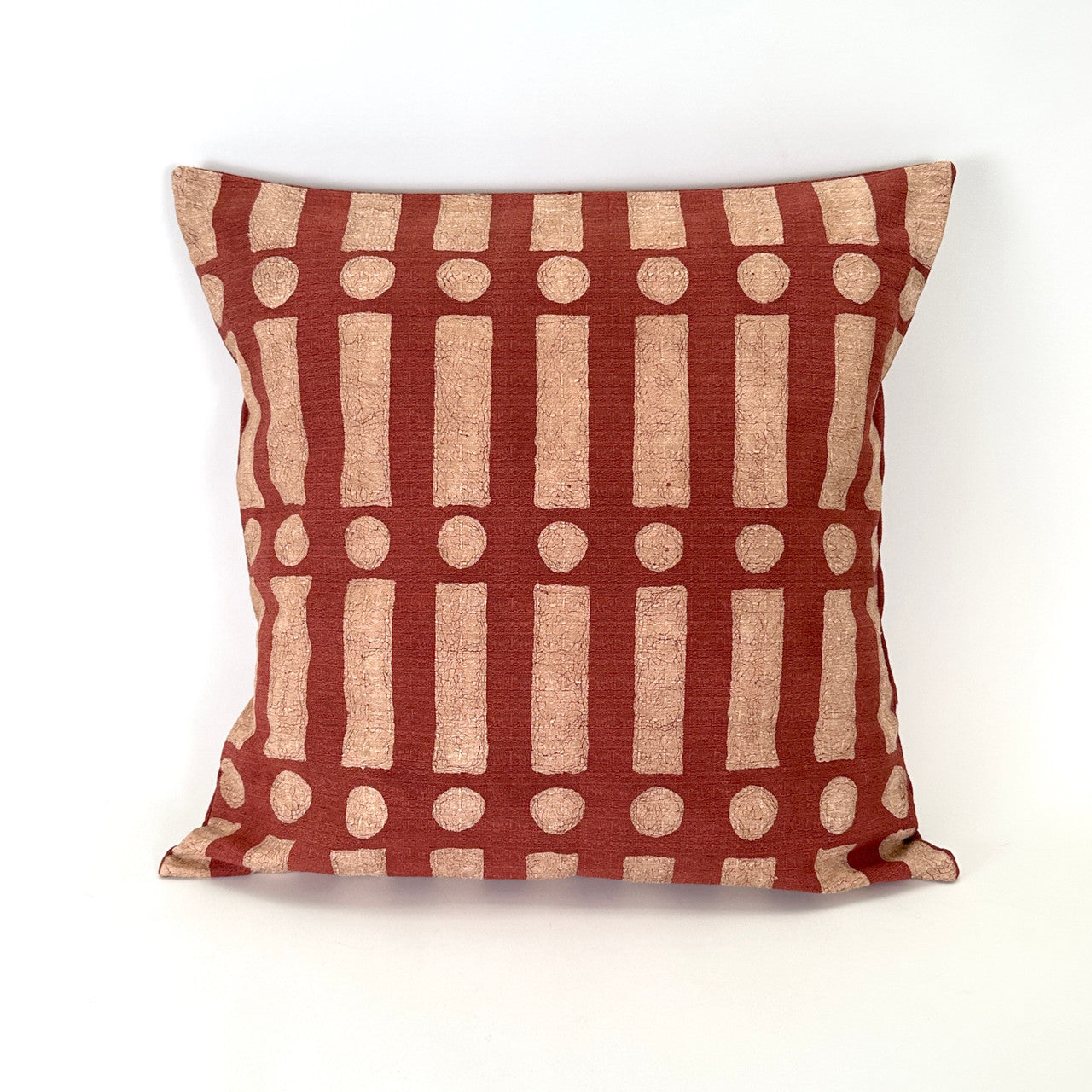 Lines + Dots Pillow Cover - Terracotta