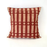 Lines + Dots Pillow Cover - Terracotta