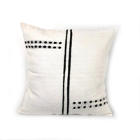 Dots + Lines Pillow Cover - White