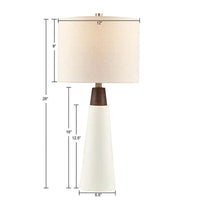 Ceramic & Wood Table Lamp