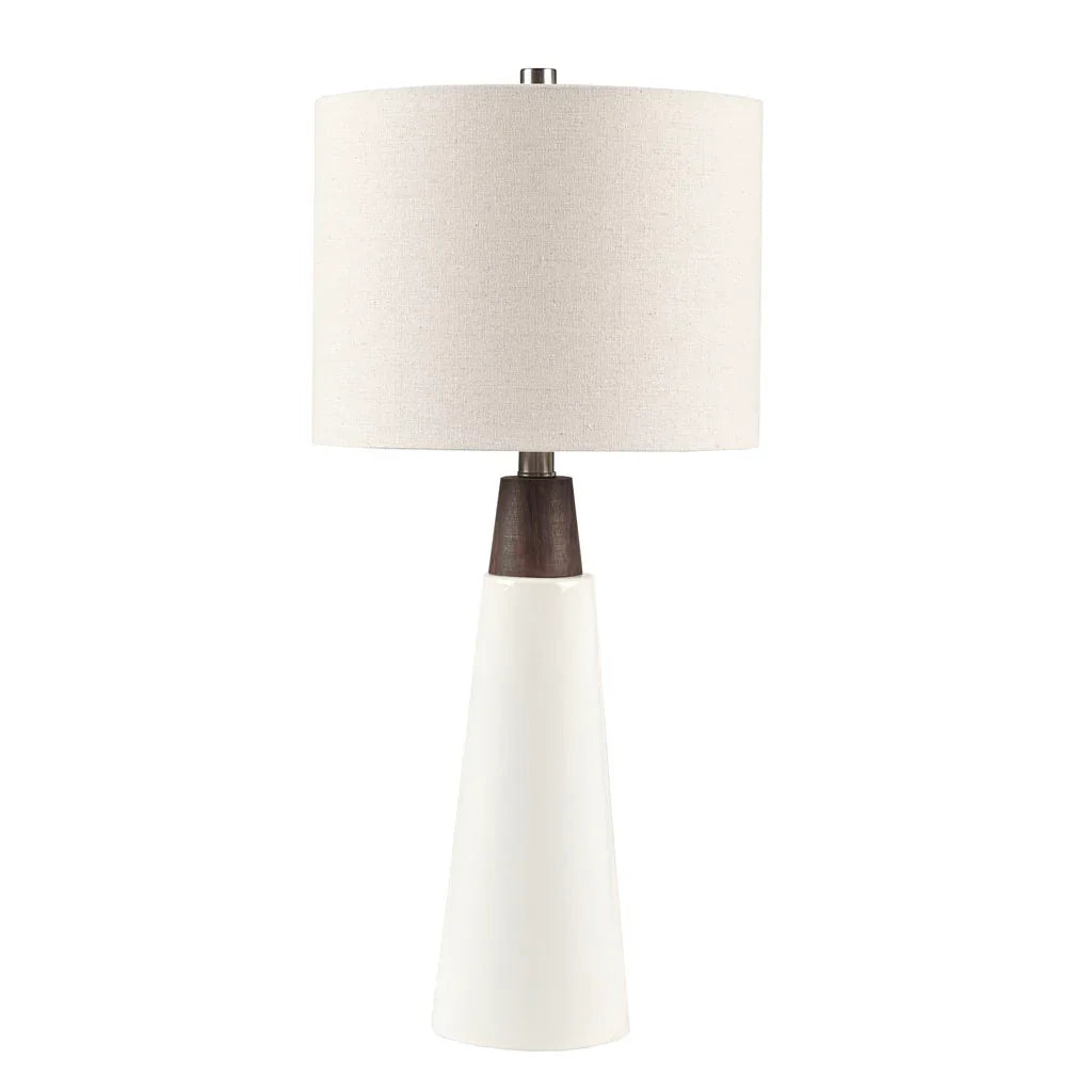 Ceramic & Wood Table Lamp