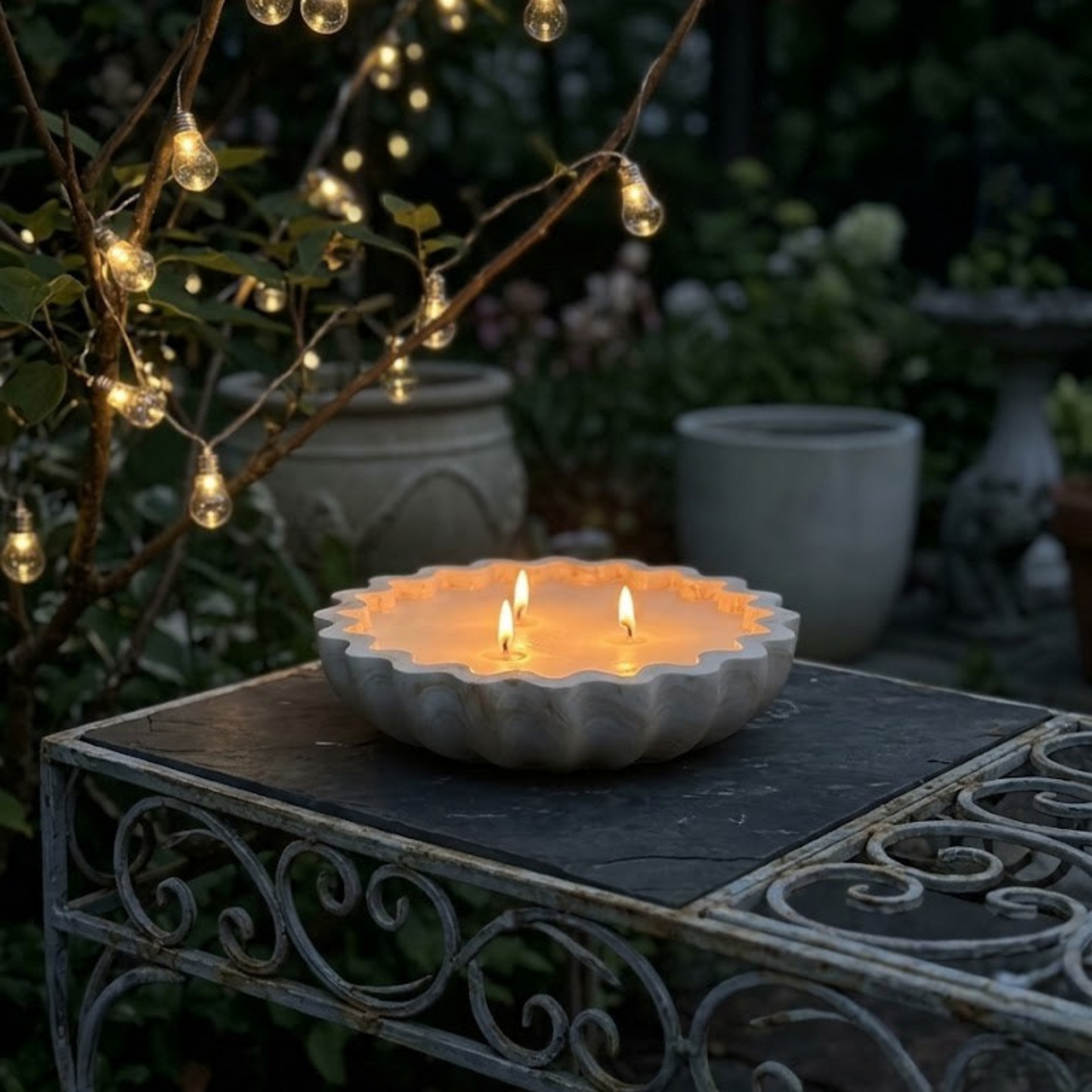 Fluted Candle Bowl
