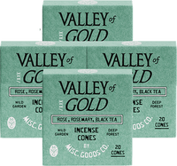 Valley of Gold Incense Cones - Holder Option
