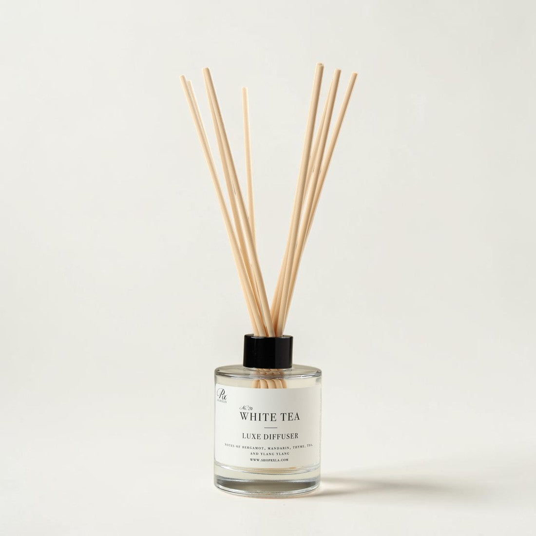 White Tea reed diffuser with fiber reeds