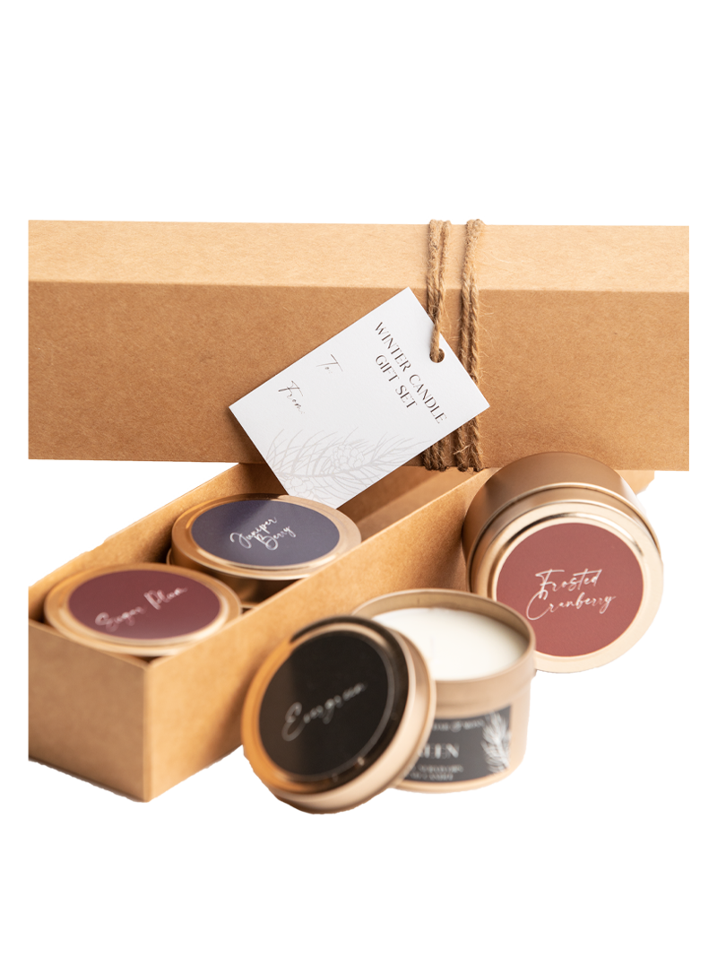Winter Soy Candle Gift Set