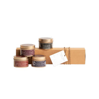 Winter soy candle gift set of four travel tins