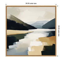 Mountain Lake Abstract - Framed Print