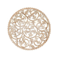 Round Wood Handcarved Wall Panel - 36"