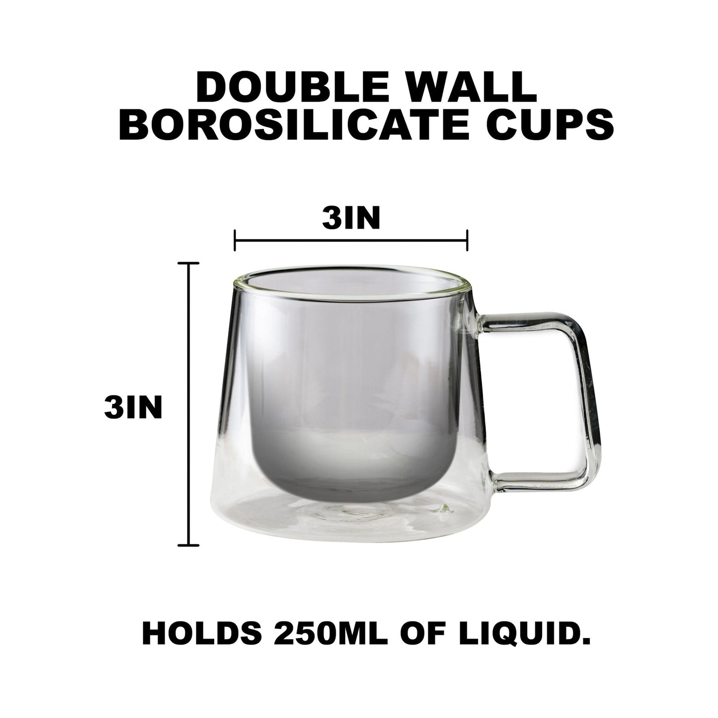 Double Walled Mug with Handle - Set of 4 or 24