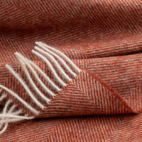 Shetland Wool Throw – Terracotta