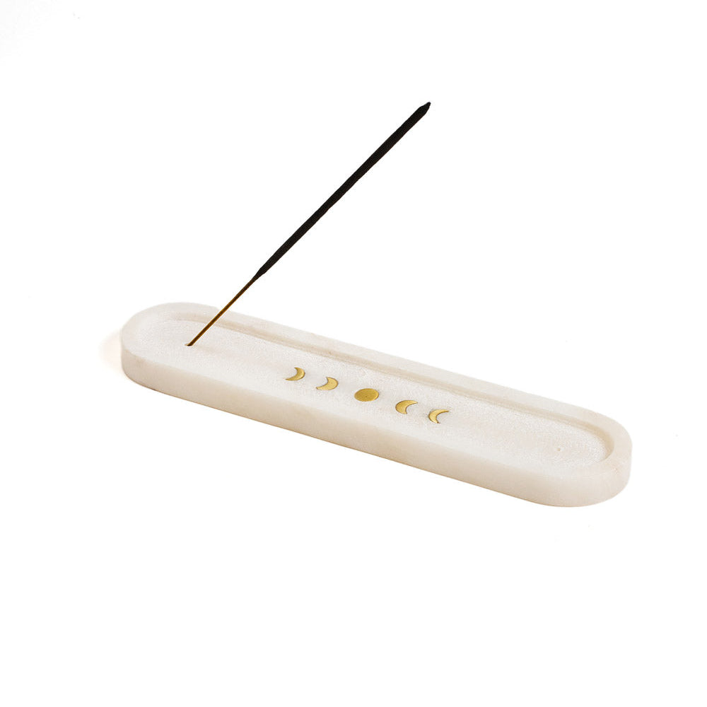 White Carved Marble Incense Holder