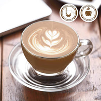 Glass Latte Cup and Saucer - Set of 6, 12 or 24