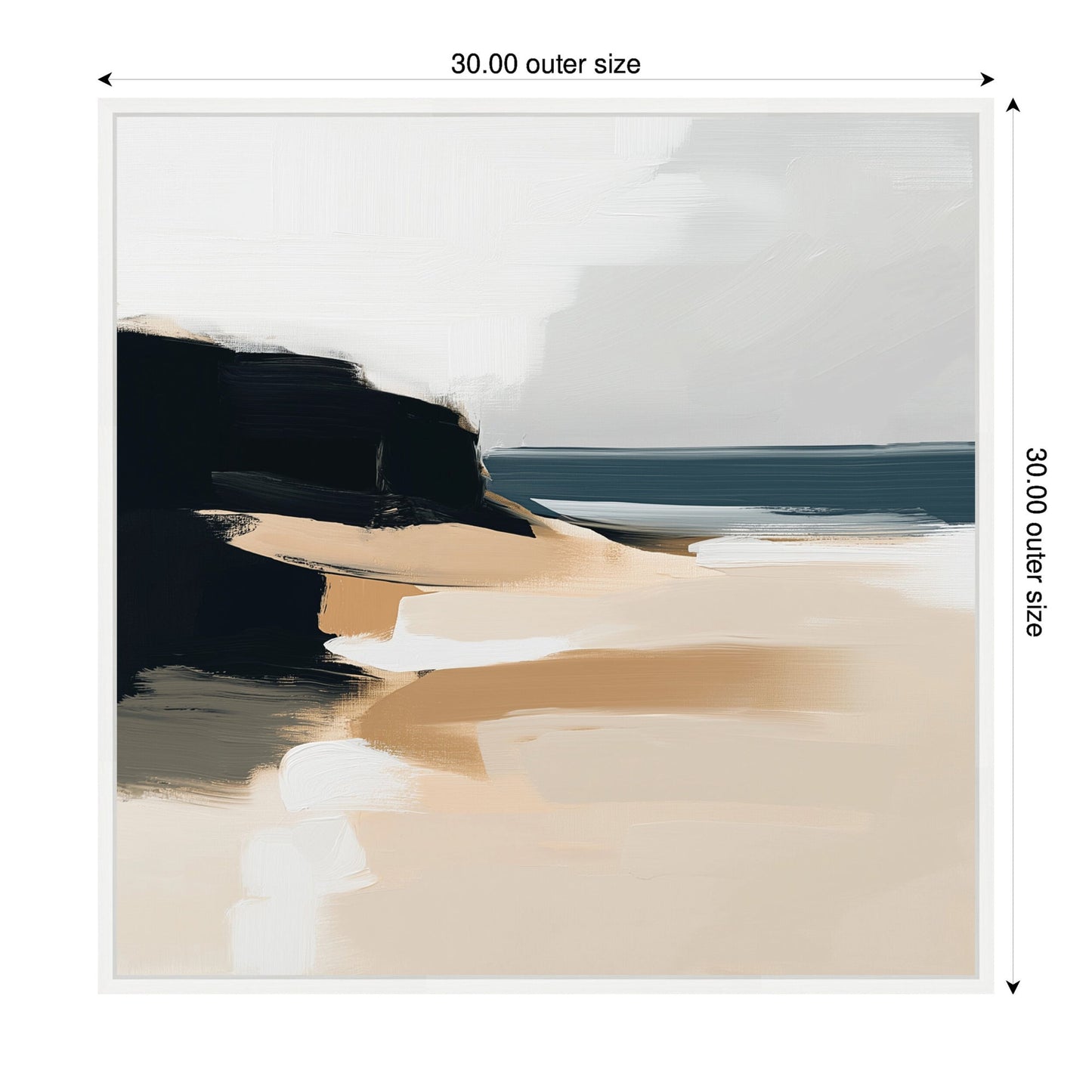 Coastal Sand Abstract - Framed Print