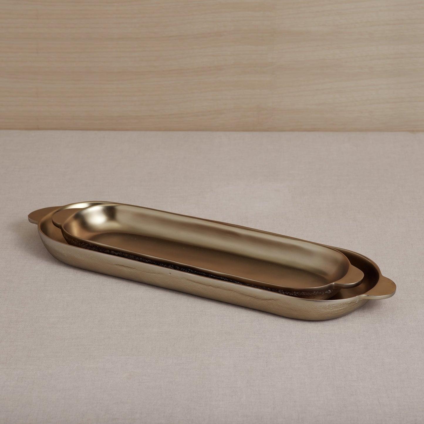 Antique Brass Trays - Set of 2