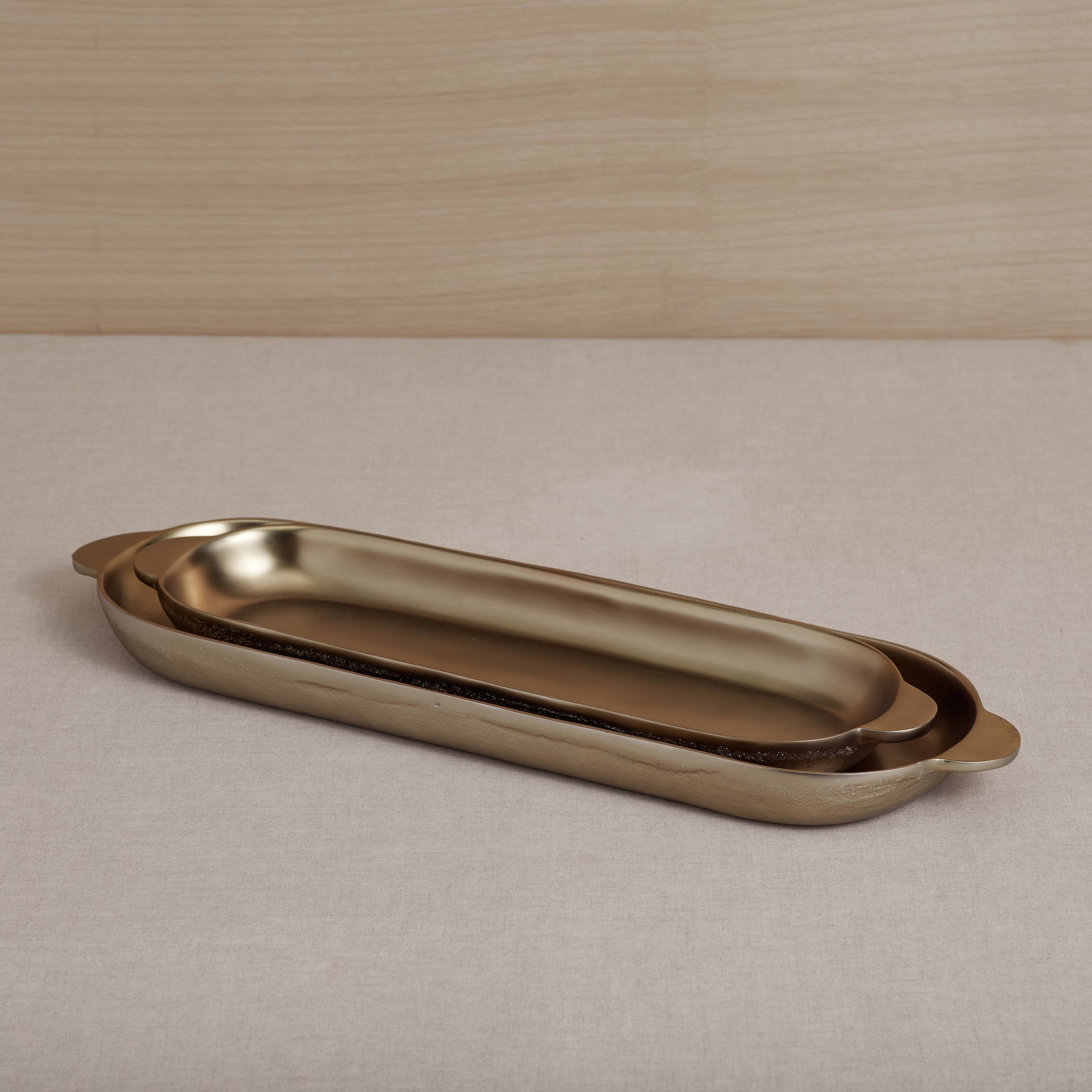 Antique Brass Trays - Set of 2