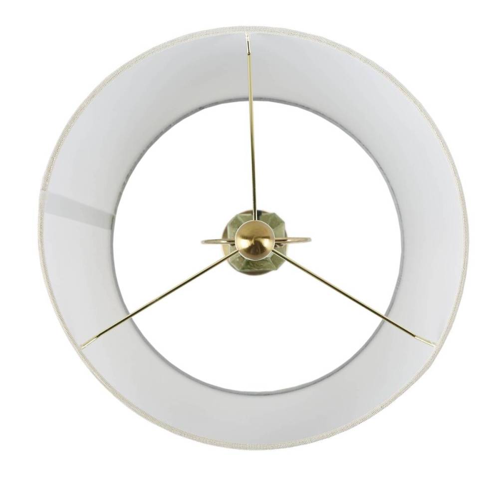 Faceted Green Glass Table Lamp