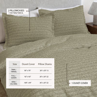 Cotton Honeycomb Waffle Duvet Set