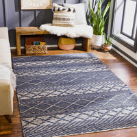 Bunclody Navy Jute & Cotton Rug