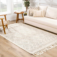 Lattice Wool Area Rug