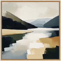Mountain Lake Abstract - Framed Print