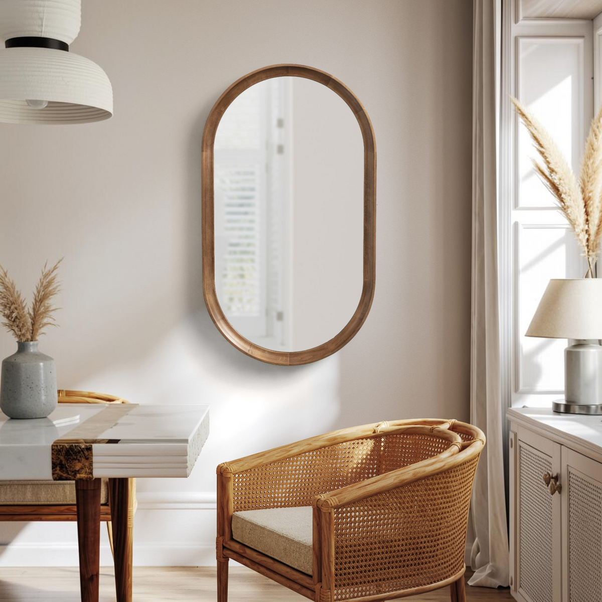 Hatherleigh Capsule Wall Mirror - 38x22"