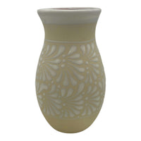 Handmade Floral Cream & White Vase