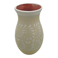 Handmade Floral Cream & White Vase