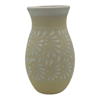 Handmade Floral Cream & White Vase