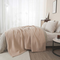 100% Cotton Waffle Weave Blanket
