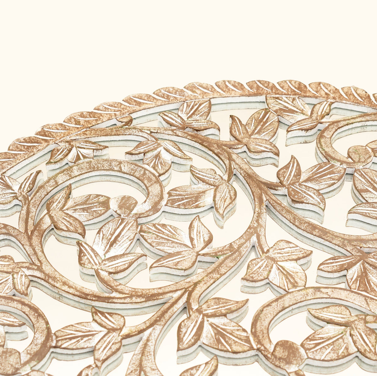 Round Wood Handcarved Wall Panel - 36"