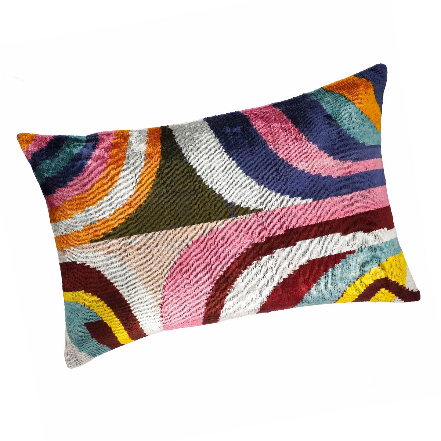 Curvilinear Ikat Cushion Cover