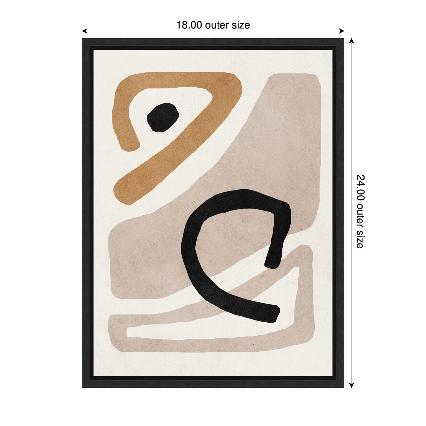Neutral Abstract 1 - Framed Print